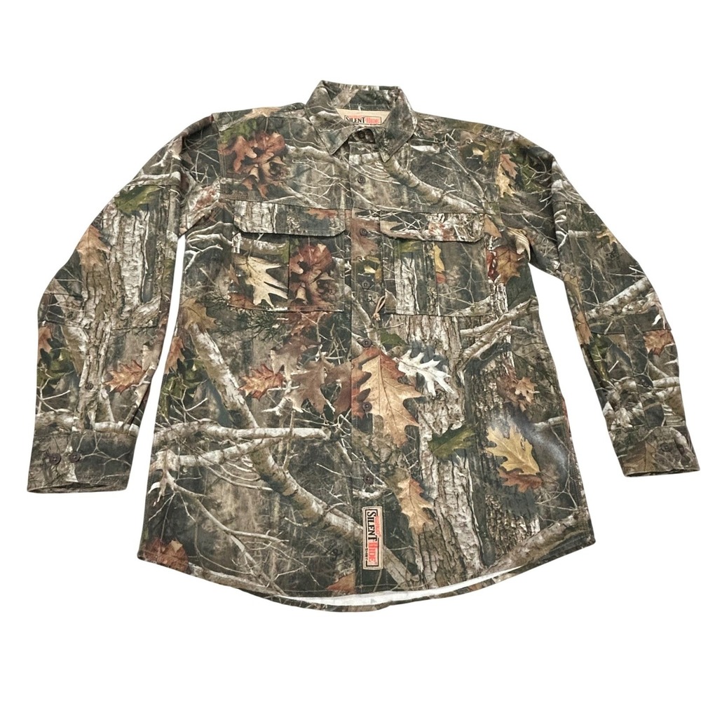 RedHead Silent-Hide Hunting Shirt Mens Medium Camo Rugged Gorpcore Tactical Gear